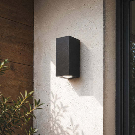 Aplique de Pared Exterior Iluminación Doble Cara Miseno Negro