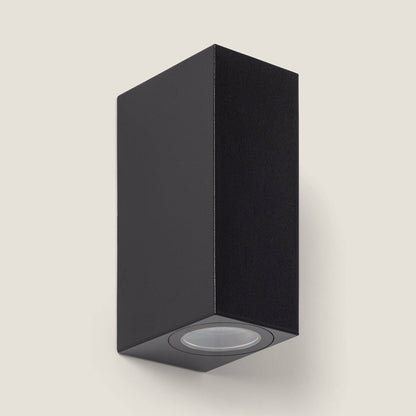 Aplique de Pared Exterior Iluminación Doble Cara Miseno Negro