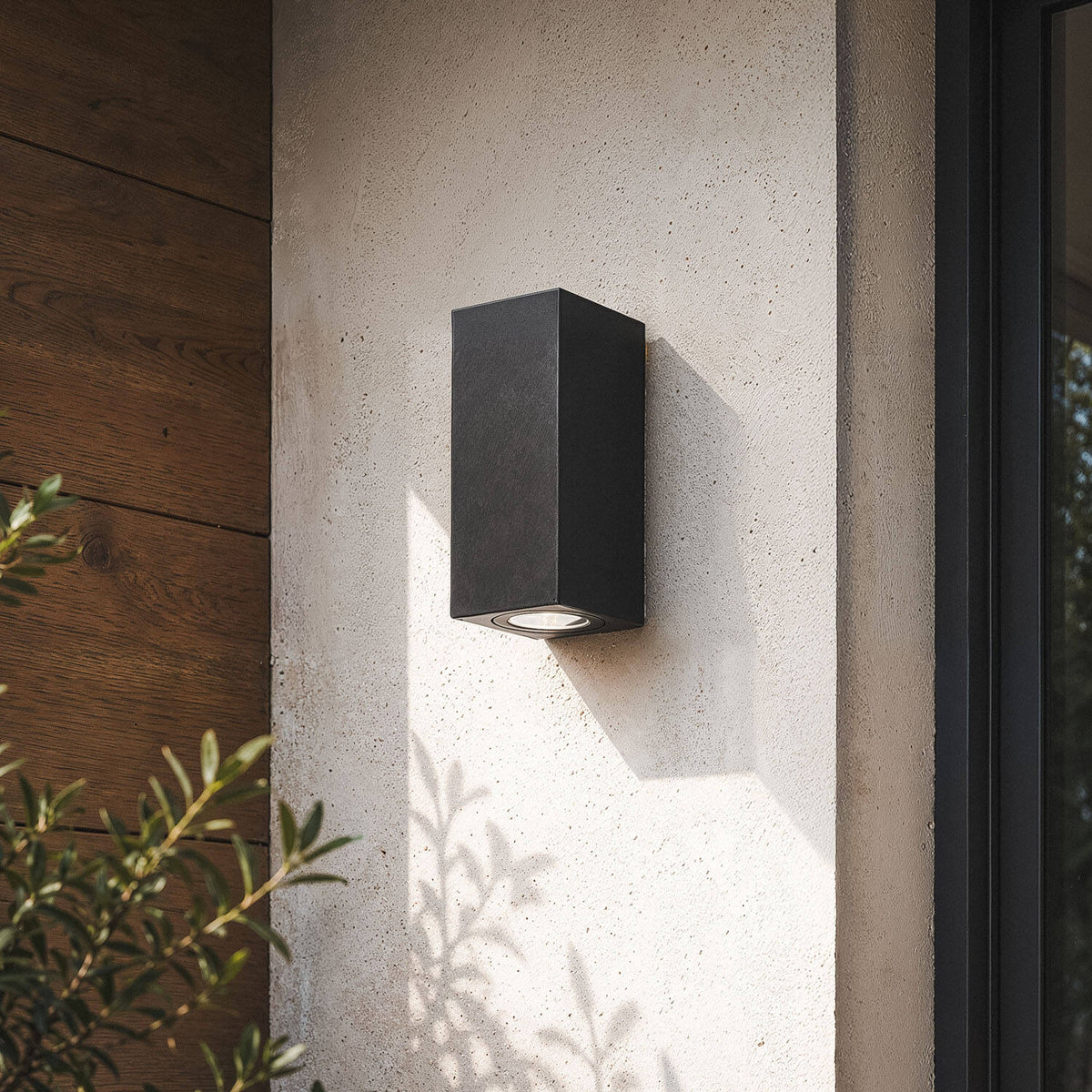 Aplique de Pared Exterior Iluminación Doble Cara Miseno Negro