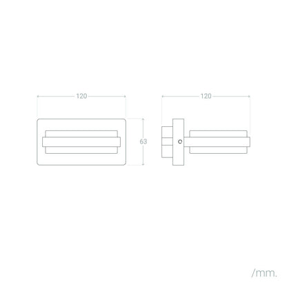 Aplique de Pared Exterior LED 10W Aluminio Duhun