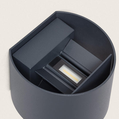 Aplique de Pared Exterior LED 10W Aluminio Iluminación Doble Cara CCT Seleccionable Denny Round