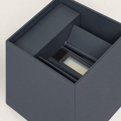 Aplique de Pared Exterior LED 10W Aluminio Iluminación Doble Cara CCT Seleccionable Denny Square