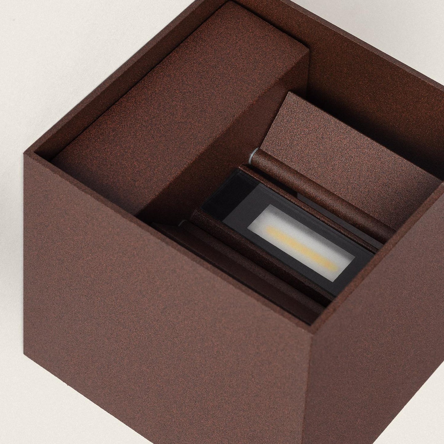 Aplique de Pared Exterior LED 10W Aluminio Iluminación Doble Cara CCT Seleccionable Denny Square
