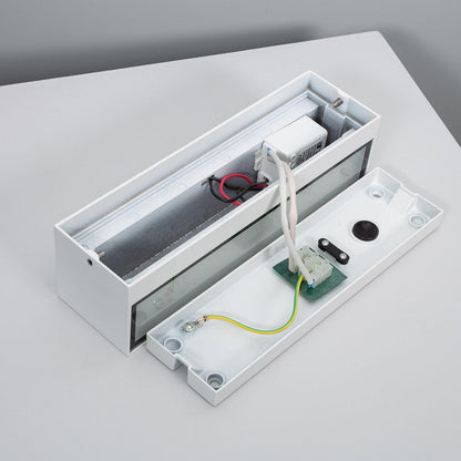 Aplique de Pared Exterior LED 10W Aluminio Iluminación Doble Cara Rectangular Blanco Lena