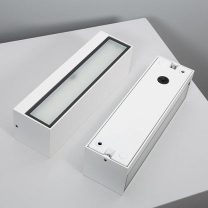 Aplique de Pared Exterior LED 10W Aluminio Iluminación Doble Cara Rectangular Blanco Lena