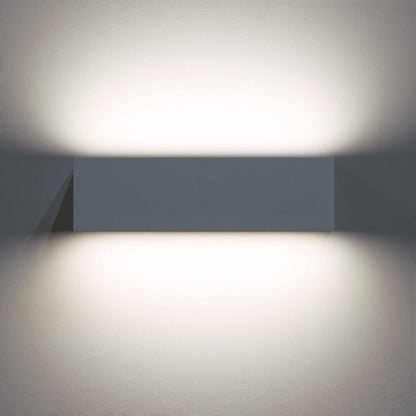 Aplique de Pared Exterior LED 10W Aluminio Iluminación Doble Cara Rectangular Blanco Lena