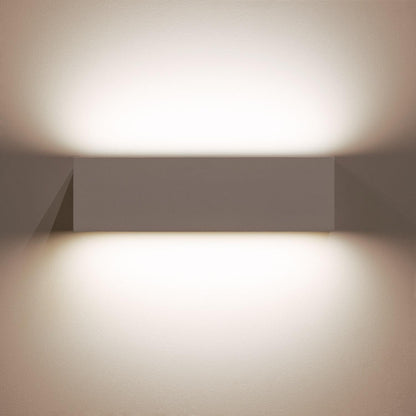 Aplique de Pared Exterior LED 10W Aluminio Iluminación Doble Cara Rectangular Blanco Lena