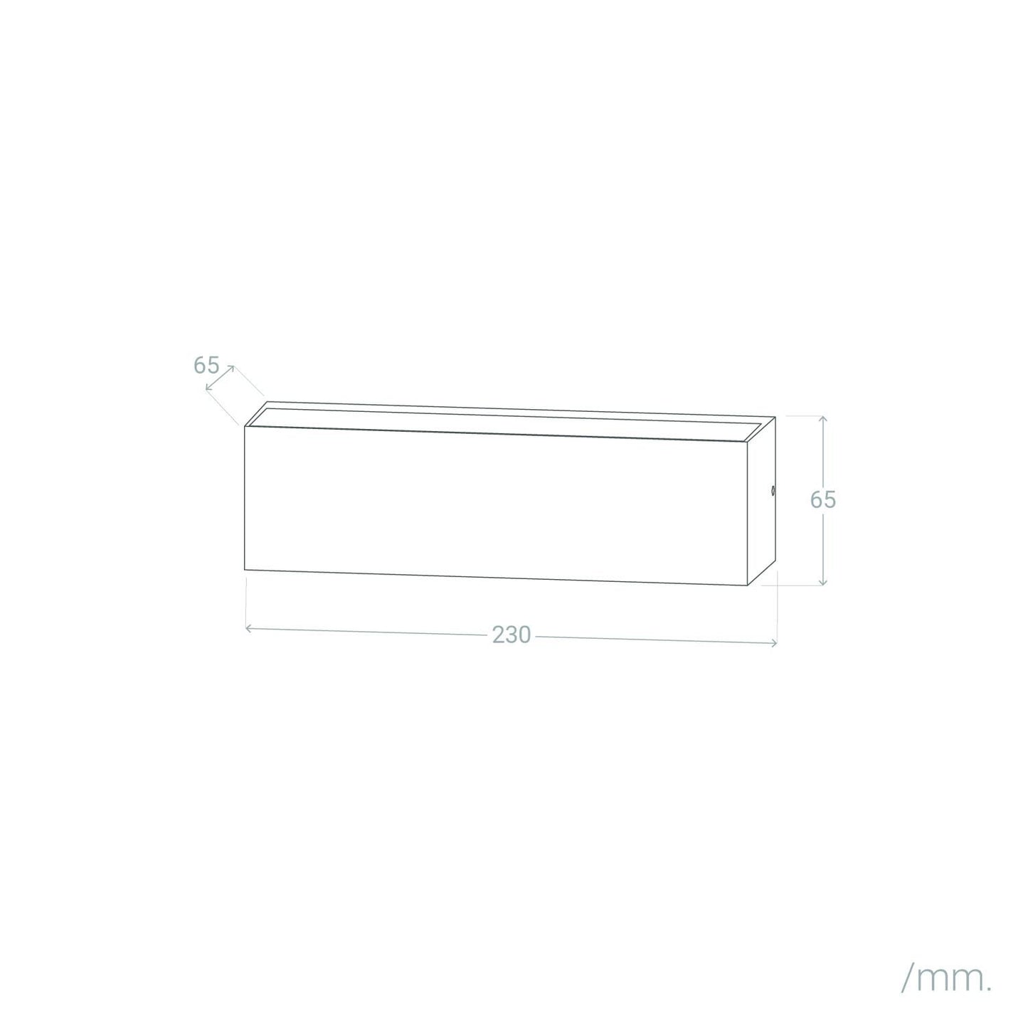 Aplique de Pared Exterior LED 10W Aluminio Iluminación Doble Cara Rectangular Blanco Lena