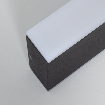 Aplique de Pared Exterior LED 10W Aluminio Iluminación Doble Cara Rectangular Negro Hera