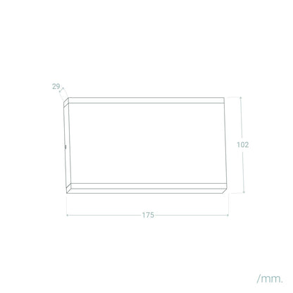 Aplique de Pared Exterior LED 10W Aluminio Iluminación Doble Cara Rectangular Negro Hera