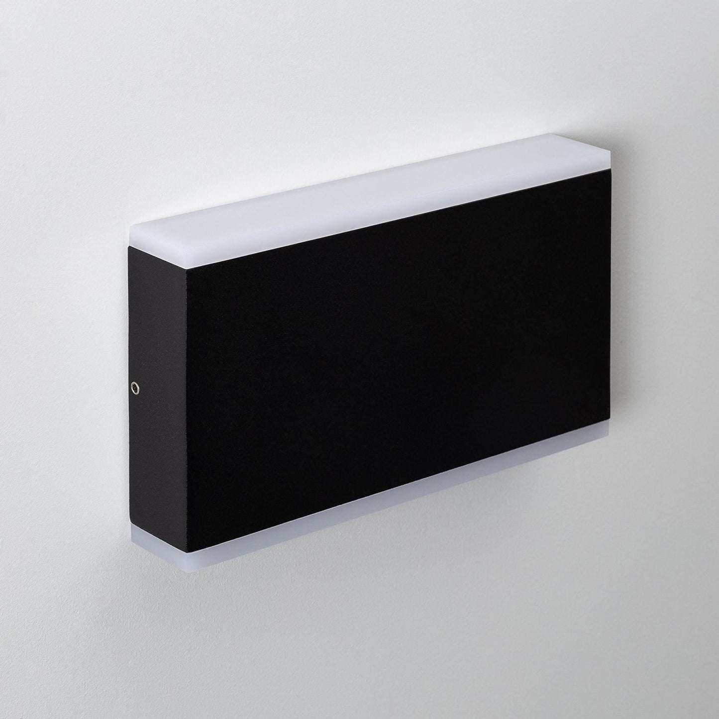 Aplique de Pared Exterior LED 10W Aluminio Iluminación Doble Cara Rectangular Negro Hera