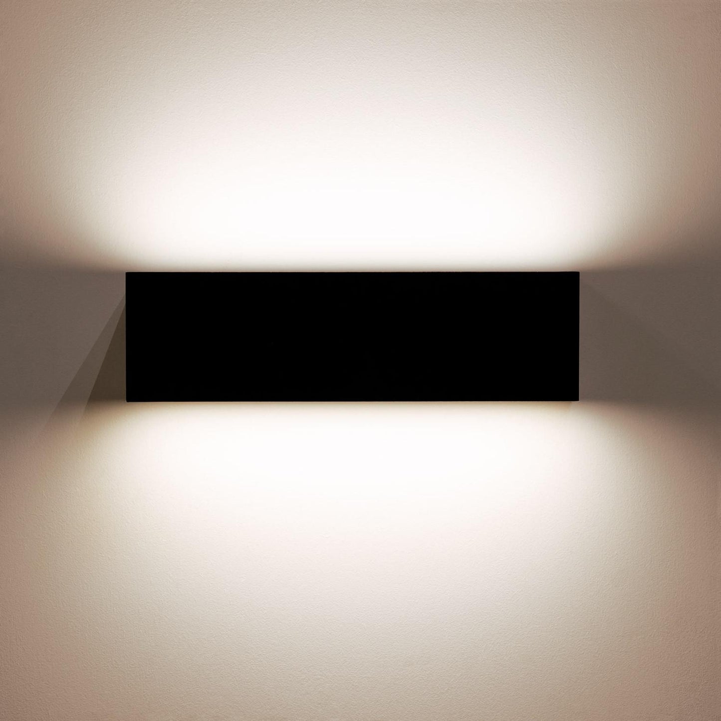Aplique de Pared Exterior LED 10W Aluminio Iluminación Doble Cara Rectangular Negro Galeo