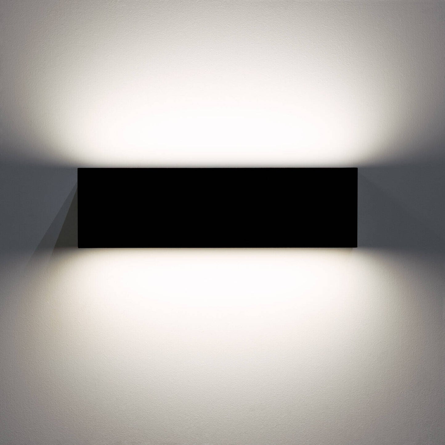 Aplique de Pared Exterior LED 10W Aluminio Iluminación Doble Cara Rectangular Negro Lena