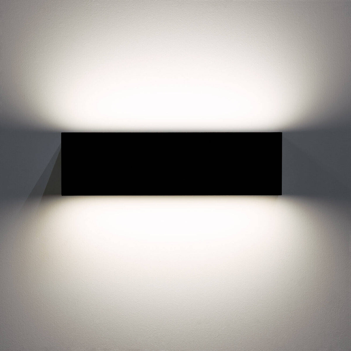 Aplique de Pared Exterior LED 10W Aluminio Iluminación Doble Cara Rectangular Negro Galeo