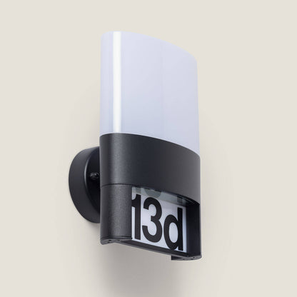 Aplique de Pared Exterior LED 10W Aluminio para Numeración de Vivienda Mulham