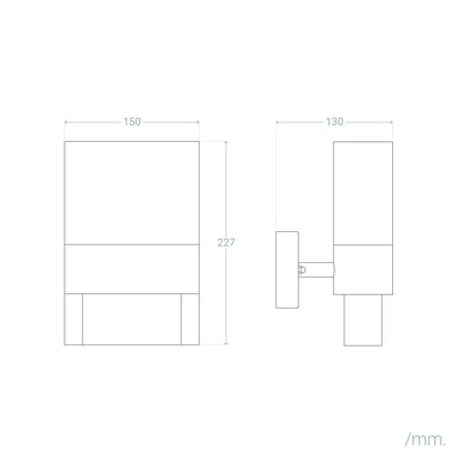 Aplique de Pared Exterior LED 10W Aluminio para Numeración de Vivienda Mulham