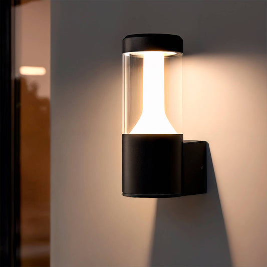 Aplique de Pared Exterior LED 10W Iluminación Aluminio Mikaro Negro