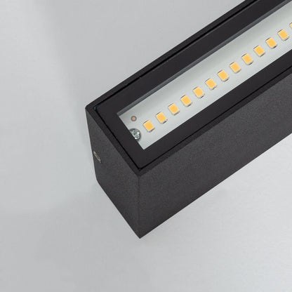 Aplique de Pared Exterior LED 12W CCT Iluminación Doble Cara Aluminio Rectangular Luming II