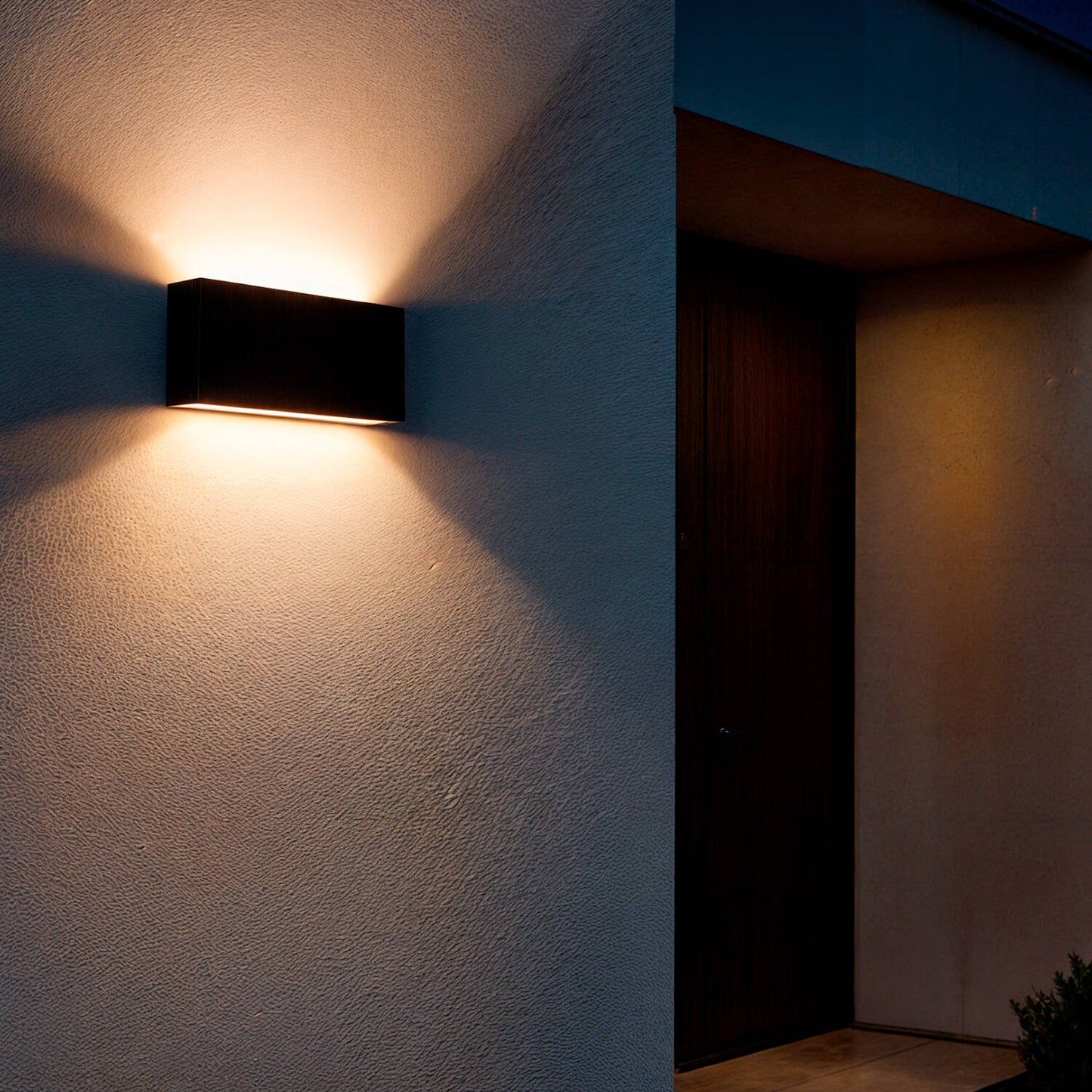 Aplique de Pared Exterior LED 12W CCT Iluminación Doble Cara Aluminio Rectangular Luming II