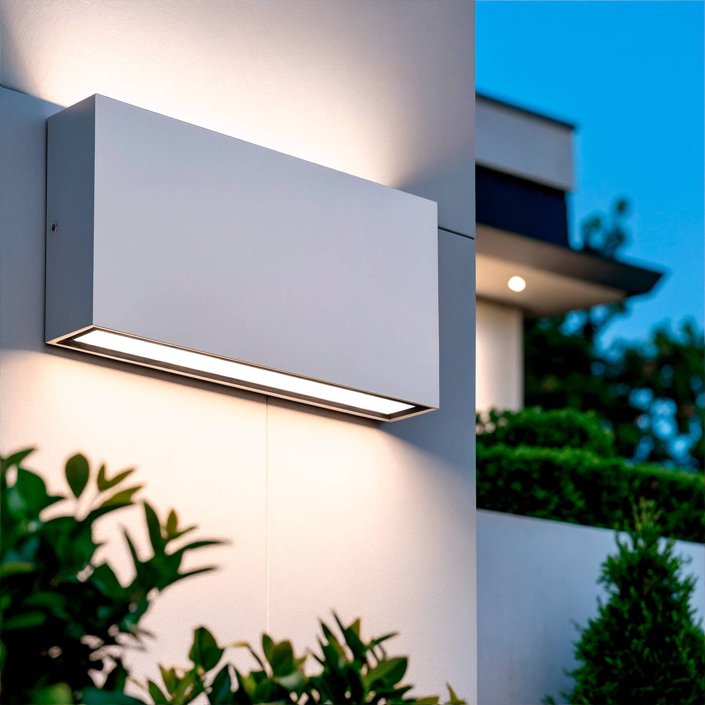 Aplique de Pared Exterior LED 12W CCT Iluminación Doble Cara Aluminio Rectangular Luming II