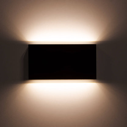 Aplique de Pared Exterior LED 12W CCT Iluminación Doble Cara Aluminio Rectangular Luming II