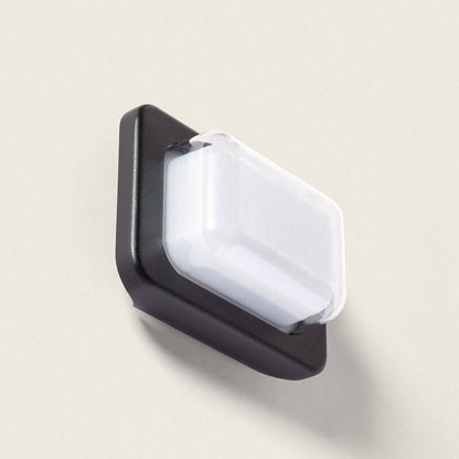 Aplique de Pared Exterior LED 10W Iluminación Rectangular Aluminio Negro Gulpos