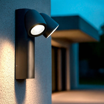 Aplique de Pared Exterior LED 12W Aluminio Abel Dos Focos