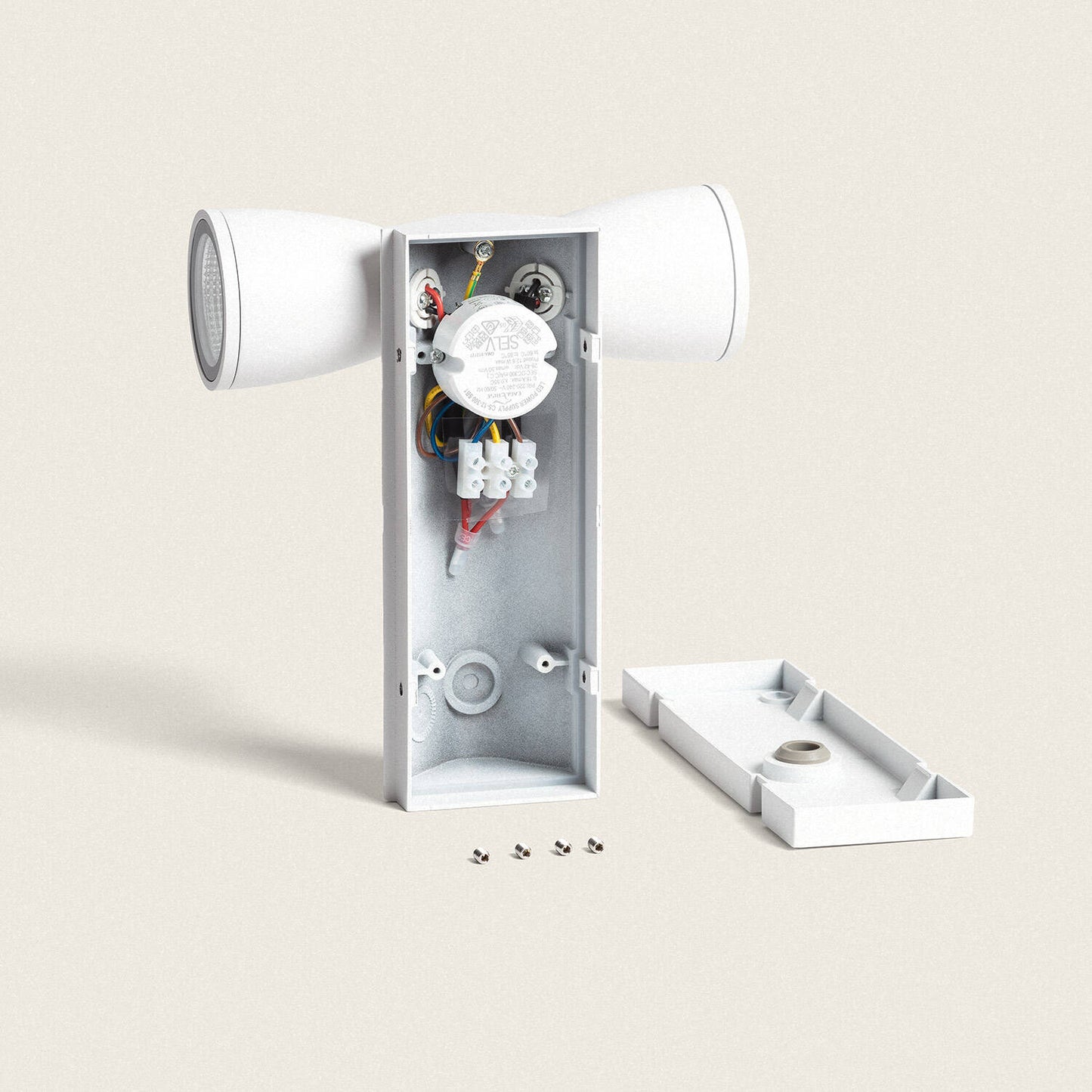 Aplique de Pared Exterior LED 12W Aluminio Abel Dos Focos