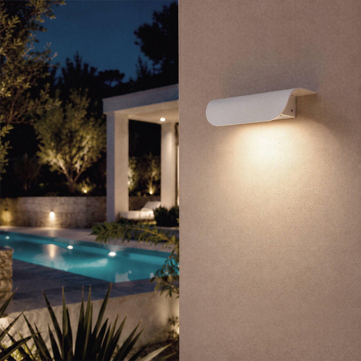 Aplique de Pared Exterior LED 12W Aluminio Agerato