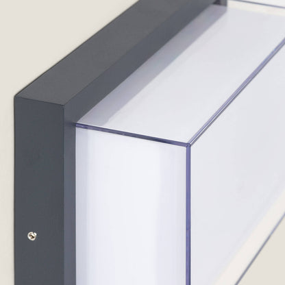 Aplique de Pared Exterior LED 12W Aluminio CCT Seleccionable Doble Difusor Caelia