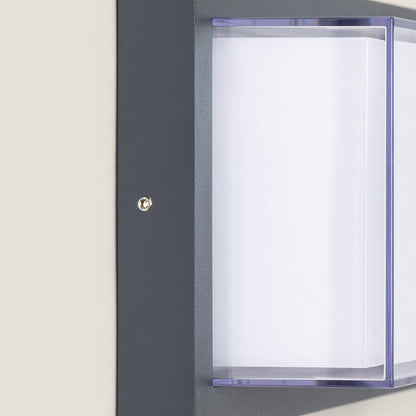 Aplique de Pared Exterior LED 12W Aluminio CCT Seleccionable Doble Difusor Caelia