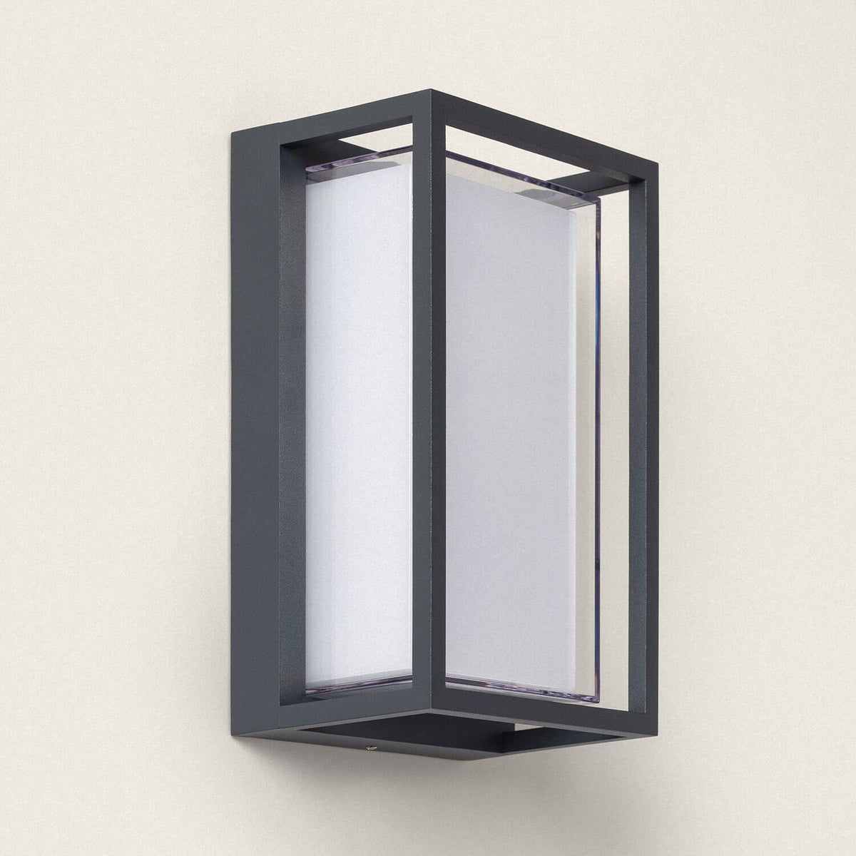 Aplique de Pared Exterior LED 12W Aluminio CCT Seleccionable Doble Difusor Arelien Large II