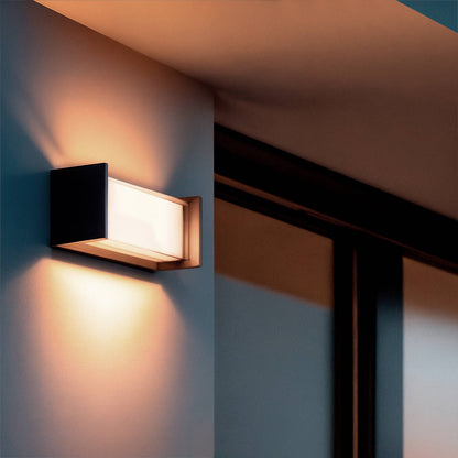 Aplique de Pared Exterior LED 12W Aluminio CCT Seleccionable Doble Difusor Arelien Iridix