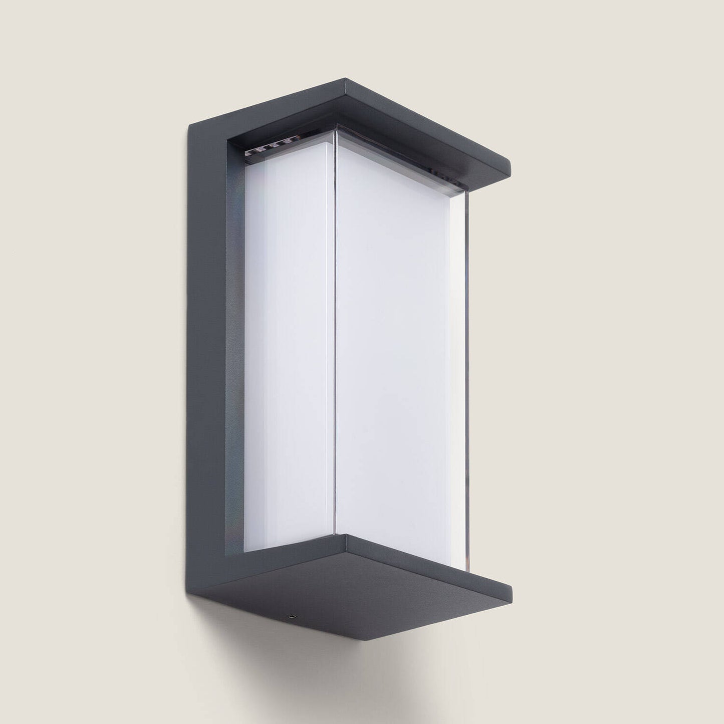 Aplique de Pared Exterior LED 12W Aluminio CCT Seleccionable Doble Difusor Arelien Iridix
