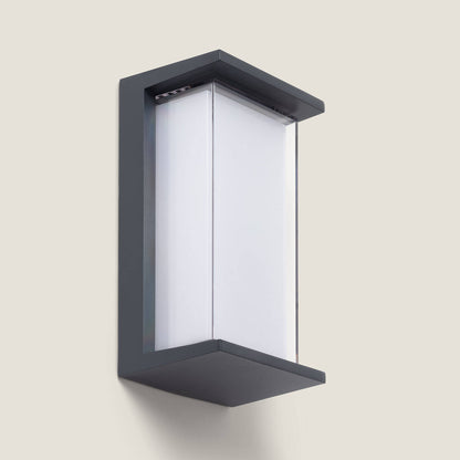 Aplique de Pared Exterior LED 12W Aluminio CCT Seleccionable Doble Difusor Arelien Iridix