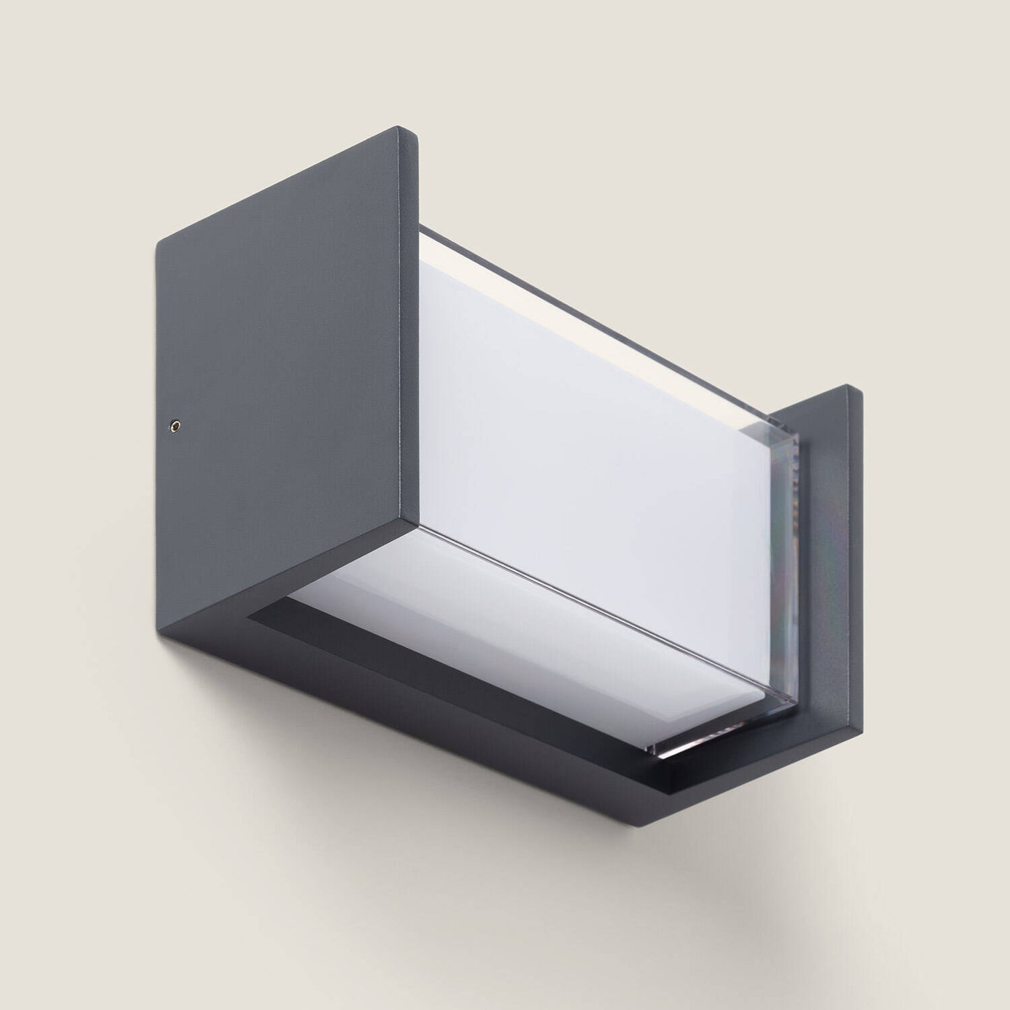Aplique de Pared Exterior LED 12W Aluminio CCT Seleccionable Doble Difusor Arelien Iridix
