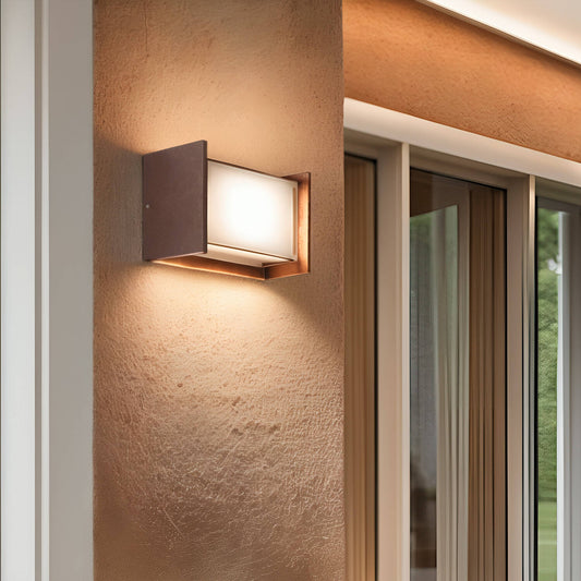 Aplique de Pared Exterior LED 12W Aluminio CCT Seleccionable Doble Difusor Arelien Iridix