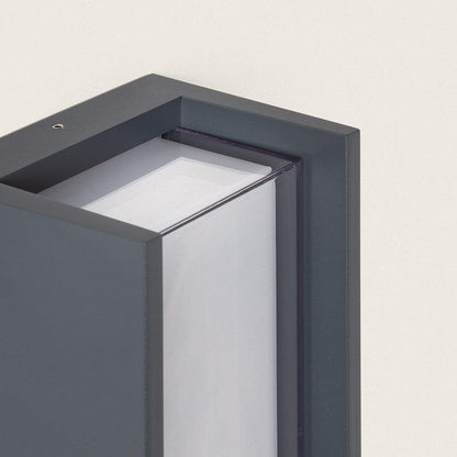Aplique de Pared Exterior LED 12W Aluminio CCT Seleccionable Doble Difusor Lysandra