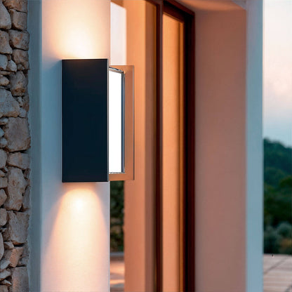 Aplique de Pared Exterior LED 12W Aluminio CCT Seleccionable Doble Difusor Lysandra