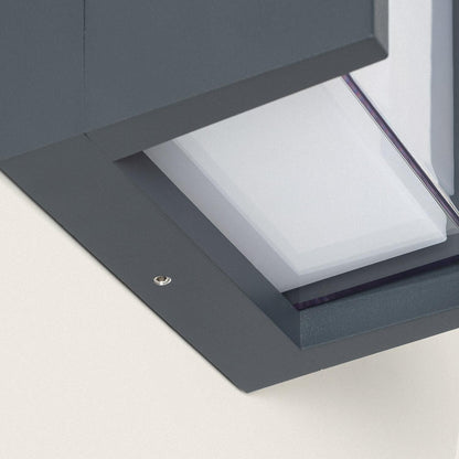 Aplique de Pared Exterior LED 12W Aluminio CCT Seleccionable Doble Difusor Lysandra