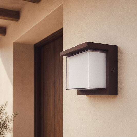 Aplique de Pared Exterior LED 12W Aluminio CCT Seleccionable Doble Difusor Arelien Oscilum