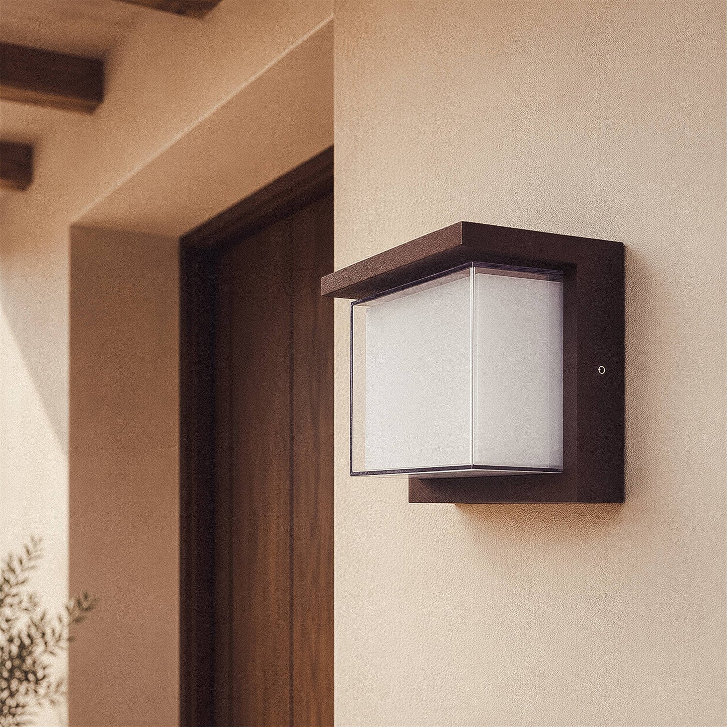 Aplique de Pared Exterior LED 12W Aluminio CCT Seleccionable Doble Difusor Arelien Oscilum