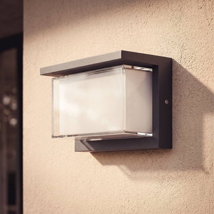 Aplique de Pared Exterior LED 12W Aluminio CCT Seleccionable Doble Difusor Arelien Oscilum