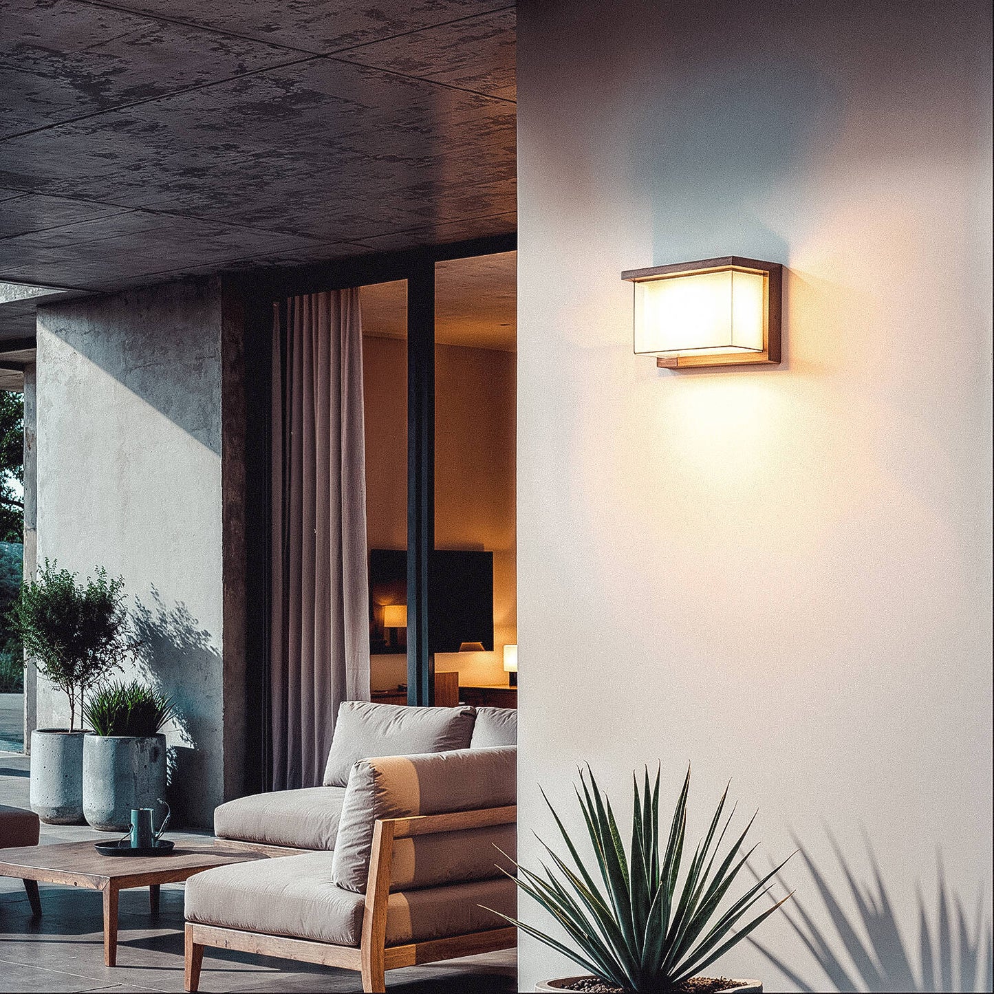 Aplique de Pared Exterior LED 12W Aluminio CCT Seleccionable Doble Difusor Arelien Oscilum