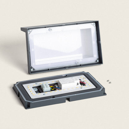 Aplique de Pared Exterior LED 12W Aluminio CCT Seleccionable Doble Difusor Arelien Oscilum
