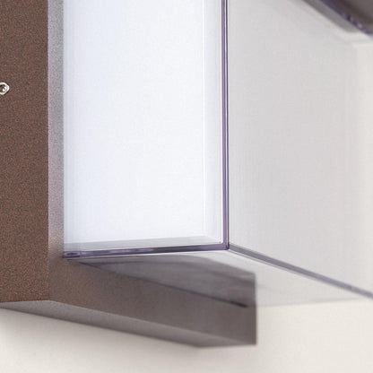 Aplique de Pared Exterior LED 12W Aluminio CCT Seleccionable Doble Difusor Arelien Oscilum