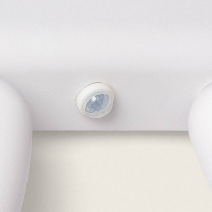 Aplique de Pared Exterior LED 12W Aluminio Con Detector de Movimiento PIR Abel Large Dos Focos