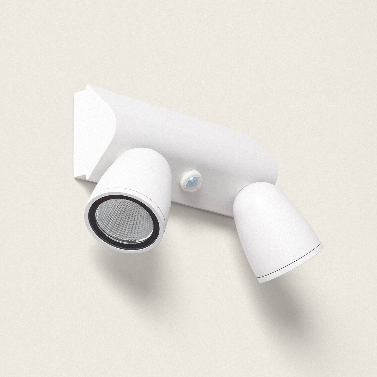 Aplique de Pared Exterior LED 12W Aluminio Con Detector de Movimiento PIR Abel Large Dos Focos