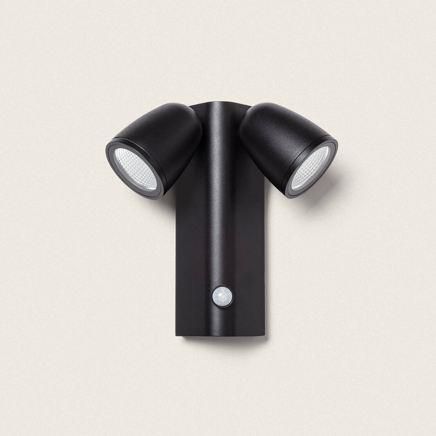 Aplique de Pared Exterior LED 12W Aluminio con Sensor de Movimiento PIR Abel Dos Focos