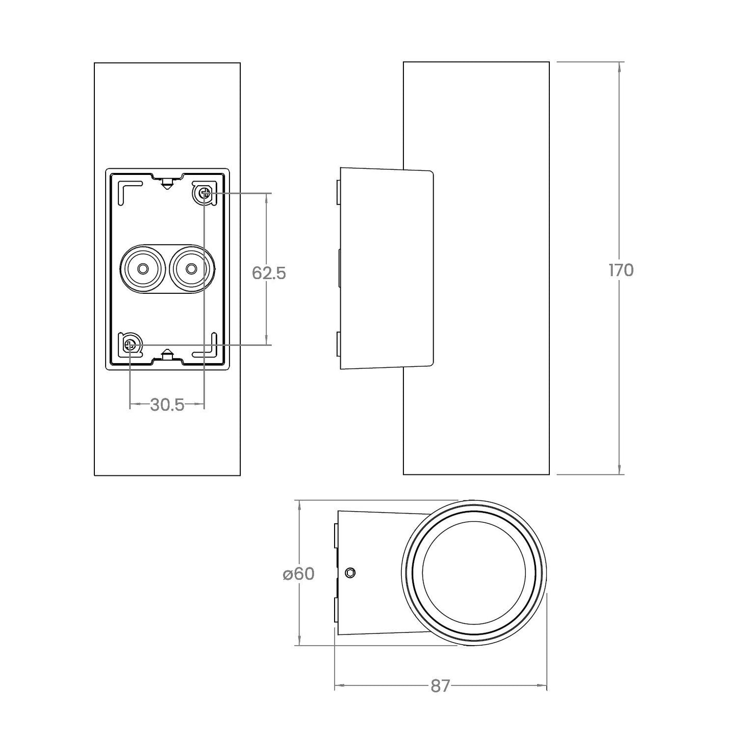 Aplique de Pared Exterior LED 12W Aluminio Iluminación Doble Cara CCT Seleccionable Satna